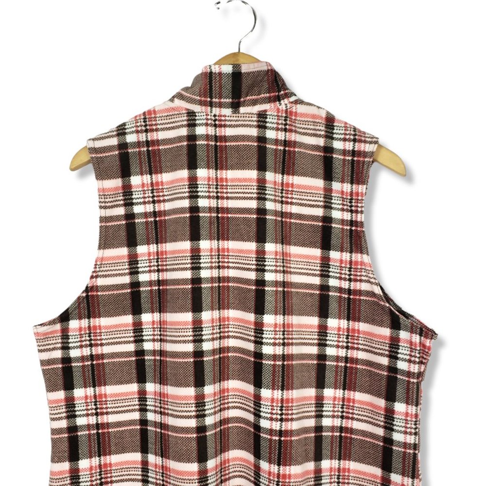 Riders by Lee Light-weight Plaid Fleece Vest Size Large - Picture 6 of 8